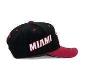 Kappe Mitchell & Ness Overbite Pro Snapback Miami Heat Black