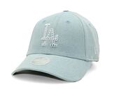 Damen Kappe New Era - 9FORTY Diamante Denim - LA Dodgers - Sky Blue