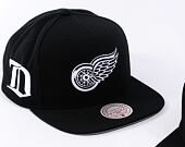 Kappe Mitchell & Ness - Evergreen Black White Snapback Vntg - Detroit Red Wings - Black