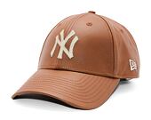 Kappe New Era - MLB Image Drop - Leather 9FORTY - NY Yankees - Brown / White