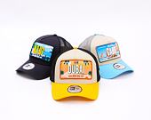 Kappe New Era - License Plate 9FORTY Trucker - Stone / Grilled Yellow