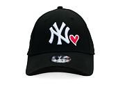 Kinder Kappe New Era - MLB Heart 9FORTY - NY Yankees - Black / White