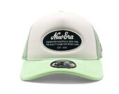 Kappe New Era - Branded Oval Foam Patch 9FORTY Trucker - White / Green