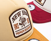 Kappe New Era - Branded Graphic Patch 9FORTY Trucker - Stone / Yellow