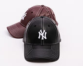 Damen Kappe New Era - MLB Contrast Stitch PU Leather 9FORTY - NY Yankees - Black / White