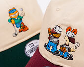 Kappe New Era - Garfield & Odie 9TWENTY - Cream / Burgundy