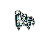 Brosche New Era - Branded Iced Flag - Silver