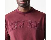 T-Shirt New Era - Branded Washed Oversized Tee - Burgundy