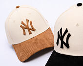 Damen Kappe New Era - MLB Faux Suede 9FORTY - NY Yankees - Cream / Camel