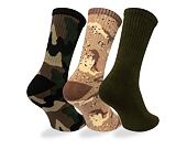 Socken New Era - Camo Crew Socks 3pk - Olive