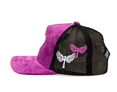 Kappe Reflection Luxury Samt Strasssteine Traube Lila