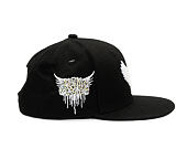 Kappe Reflection Luxury Shine Loud Snapback - Satin Schwarz / Weiß
