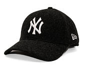 Kappe New Era - MLB Melton Wool 9FORTY - NY Yankees - Black / White