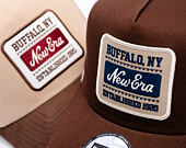 Kappe New Era - Branded Suede Patch 9FORTY A-Frame - Camel