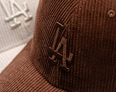 Kappe New Era - MLB Cord 9FORTY M-CROWN - LA Dodgers - Chestnut Brown