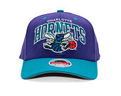 Kappe Mitchell & Ness - NBA Team Arch Snapback - Charlotte Hornets - Purple / Teal