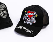 Kappe Ed Hardy - Love-Slowly Twill Front Mesh Trucker - Black