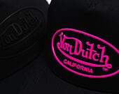 Kappe Von Dutch - Trucker - Rubber Logo Black/Electric Pink