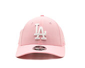 Kinder Kappe New Era - MLB Linen 9FORTY M-CROWN - LA Dodgers - Pink Rouge / White