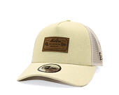 Kappe New Era - Branded Denim Leather Patch 9FORTY A-Frame Trucker - Camel