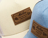 Kappe New Era - Branded Denim Leather Patch 9FORTY A-Frame Trucker - Camel
