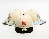 Kappe New Era - MLB Side Script 9FORTY M-CROWN - NY Mets - Cream / Black