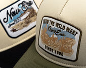 Kappe New Era - Branded Wild West Patch 9FORTY M-CROWN A-Frame Trucker - New Olive / Stone