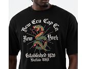 T-Shirt New Era - Branded Oversized Graphic Tee - Black
