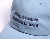 Kappe 8by8 - Dadcap - "coffee, because adulting is hard" - Light Blue/Purple