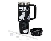 Flasche Rip N Dip - Man I Love Felines Big Ol Cup Tumbler Black
