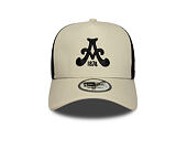 Kappe New Era - Core Logo 9FORTY A-Frame Trucker - ASTON VILLA FC - Stone