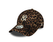 Damen Kappe New Era - MLB Cosy Leopard 9FORTY - NY Yankees - Deep Auburn / Black