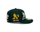 Kappe New Era - MLB IMAGE DROP All-Over 59FIFTY Low Profile - Oakland Athletics - Green