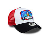 Kinder Kappe New Era - DC Patch 9FORTY A-Frame Trucker - Superman - White / Navy