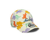 Kinder Kappe New Era - Branded All-Over Dino Print 9FORTY - Cream