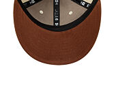 Kappe New Era - Branded Suede Pre-Curved 9FIFTY Retro Crown - Cream / Deep Auburn