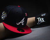 Kappe New Era - MLB IMAGE DROP Cooperstown Icon 59FIFTY - Atlanta Braves - Navy / Scarlet