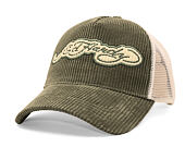 Kappe Ed Hardy - Embroidery Applique Cord 5 Panel Trucker Cap - Sage