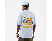 T-Shirt New Era - Branded Block Party Graphic Oversized Tee - Sky Blue