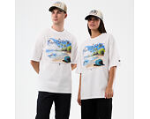 T-Shirt New Era - Branded Beach Graphic Oversized Tee - White