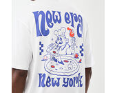 T-Shirt New Era - Branded PIzza Time Graphic Oversized Tee - White