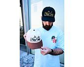 Kappe New Era - Branded Suede Pre-Curved 9FIFTY Retro Crown - Cream / Deep Auburn