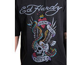 T-Shirt Ed Hardy - Mens New York City Diamante Tshirt - Black