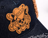 Kappe Ed Hardy - Unisex Love Kills Slowly Denim 5 Panel Trapper Cap - Indigo