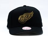Kappe Mitchell & Ness - NHL Black And Gold Pro Snapback - Detroit Red Wings - Black
