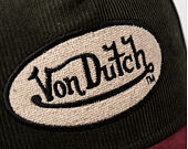 Kappe Von Dutch - Corduroy Oval Patch Baseball - Olive / Burgundy