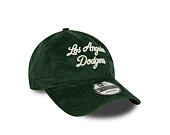 Kappe New Era - MLB Cord Script 9TWENTY A-Frame - LA Dodgers - Cilantro Green